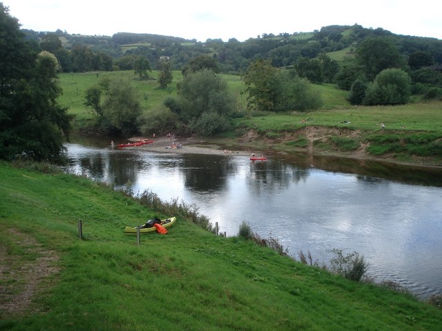 Kayaking on the River Wye near Hay-on-Wye