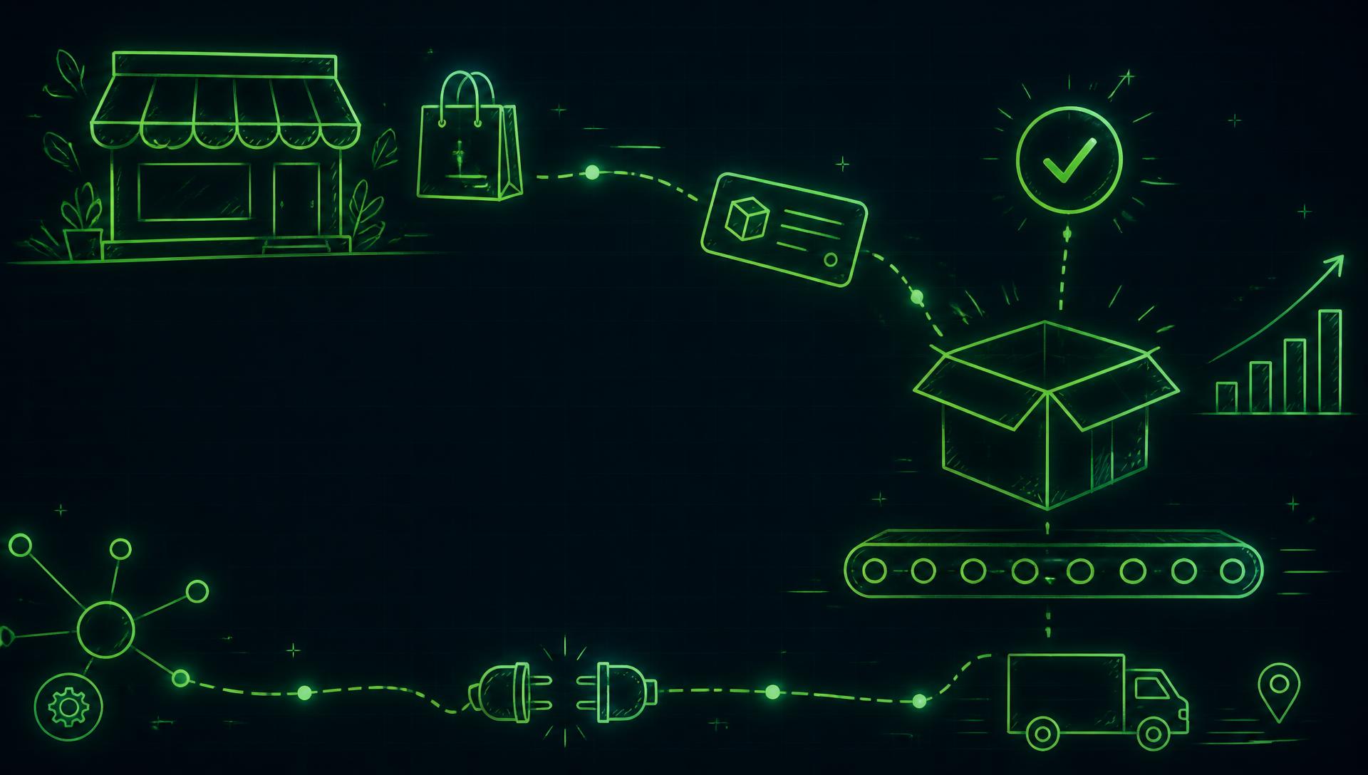 E-commerce and Shopify integration illustration